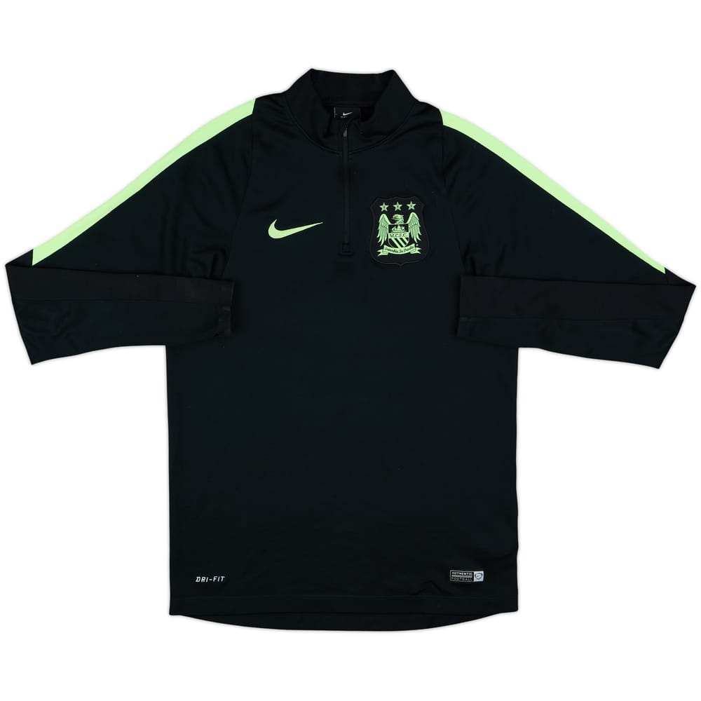 2015-16 Manchester City Nike 1/4 Zip Drill Top - 8/10 - (S)
