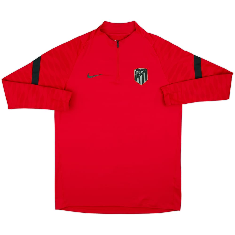 2021-22 Atletico Madrid Nike 1/4 Zip Drill Top - 8/10 - (L)