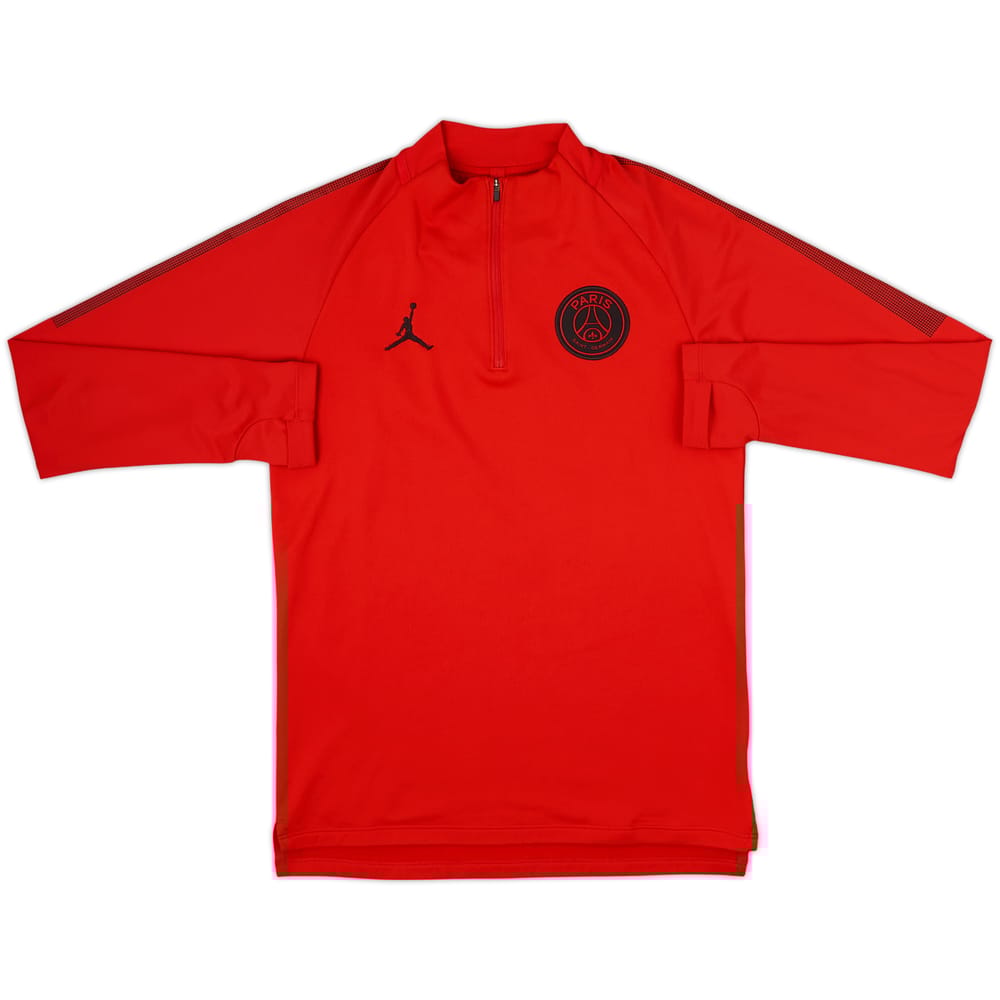 2018-19 Paris Saint-Germain Nike Jordan 1/4 Zip Drill Top - 8/10 - (S)