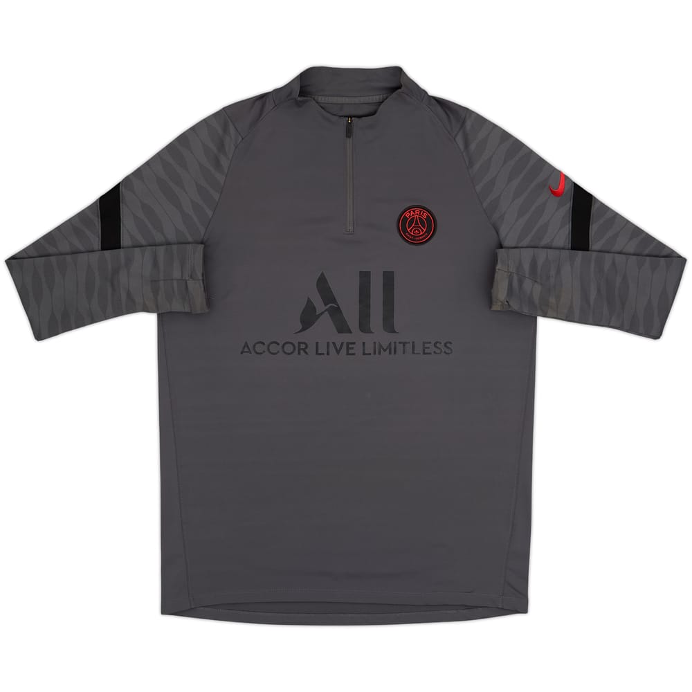 2021-22 Paris Saint-Germain Nike 1/4 Zip Drill Top - 5/10 - (L)