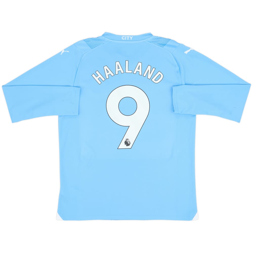 2023-24 Manchester City Home L/S Shirt Haaland #9 - 10/10 - (L)