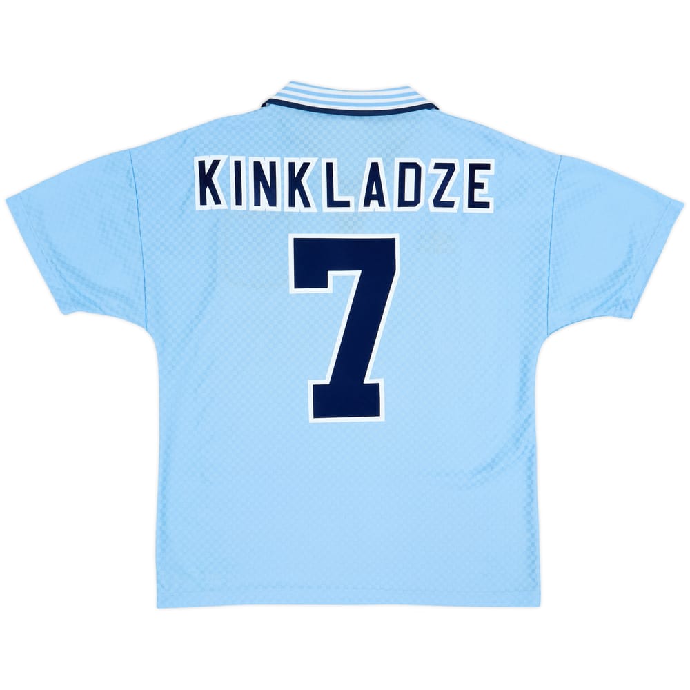 1995-97 Manchester City Home Shirt Kinkladze #7 - 8/10 - (M)