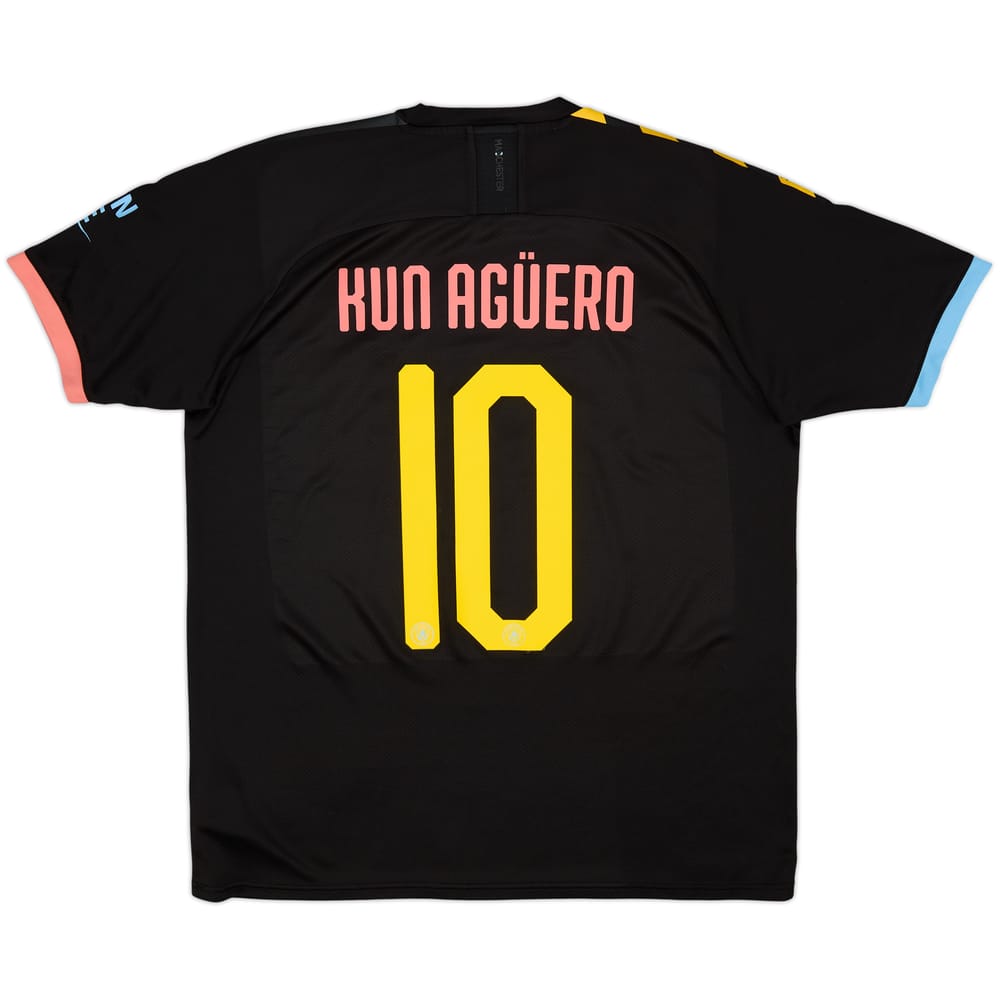 2019-20 Manchester City Away Shirt Kun Aguero #10 - 8/10 - (L)