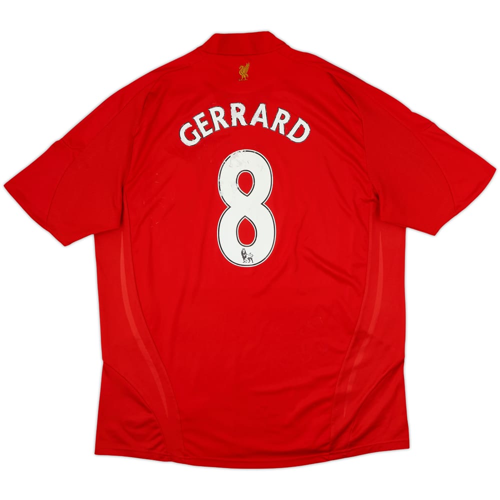 2008-10 Liverpool Home Shirt Gerrard #8 - 4/10 - (XL)
