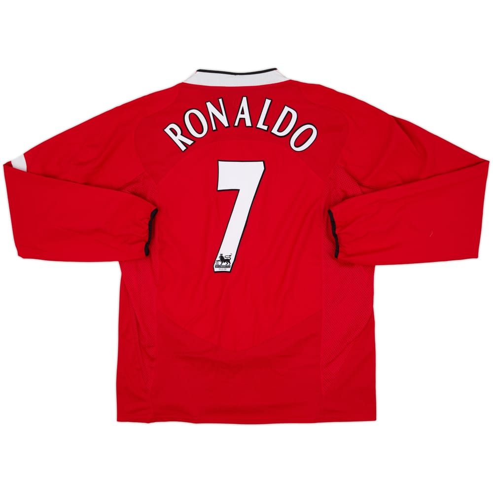 2004-06 Manchester United Home L/S Shirt Ronaldo #7 - 8/10 - (XXL)