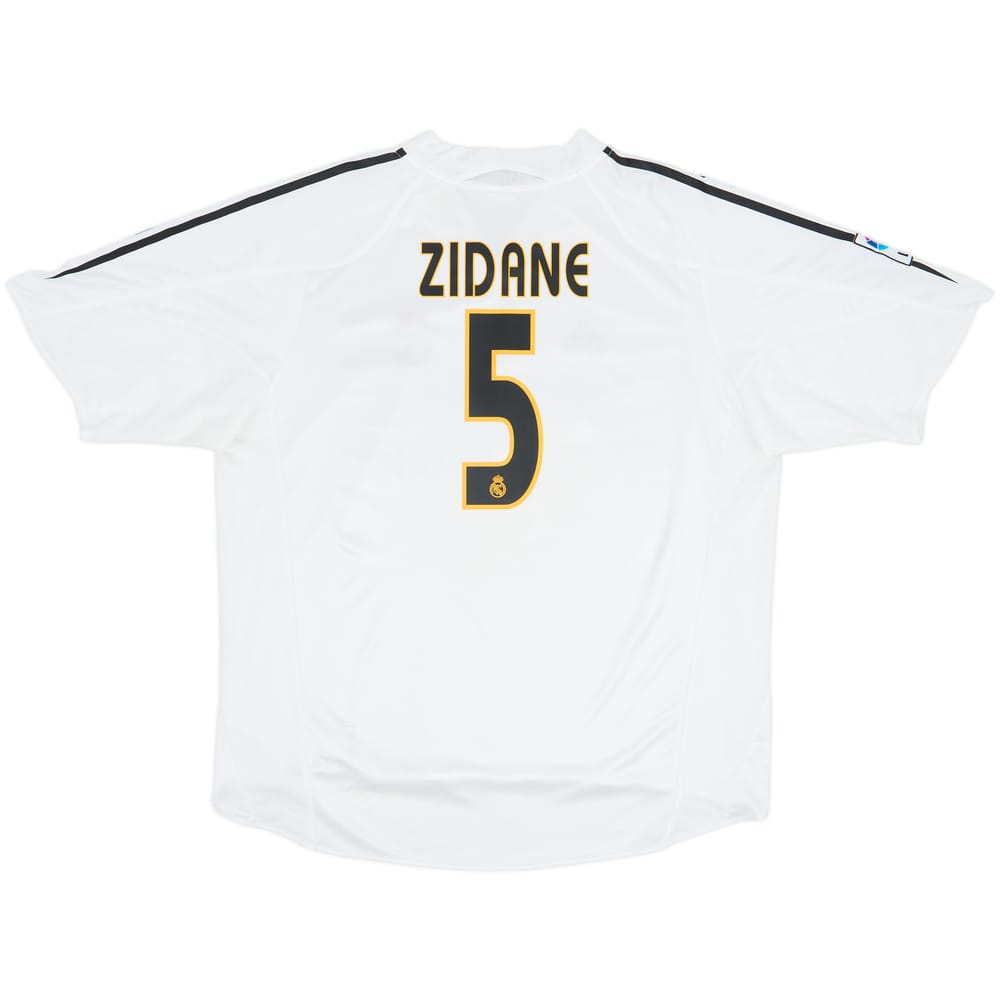 2004-05 Real Madrid Home Shirt Zidane #5 - 8/10 - (XXL)