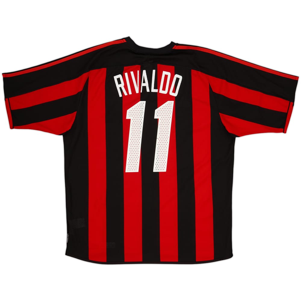 2003-04 AC Milan Home Shirt Rivaldo #11 - 6/10 - (L)