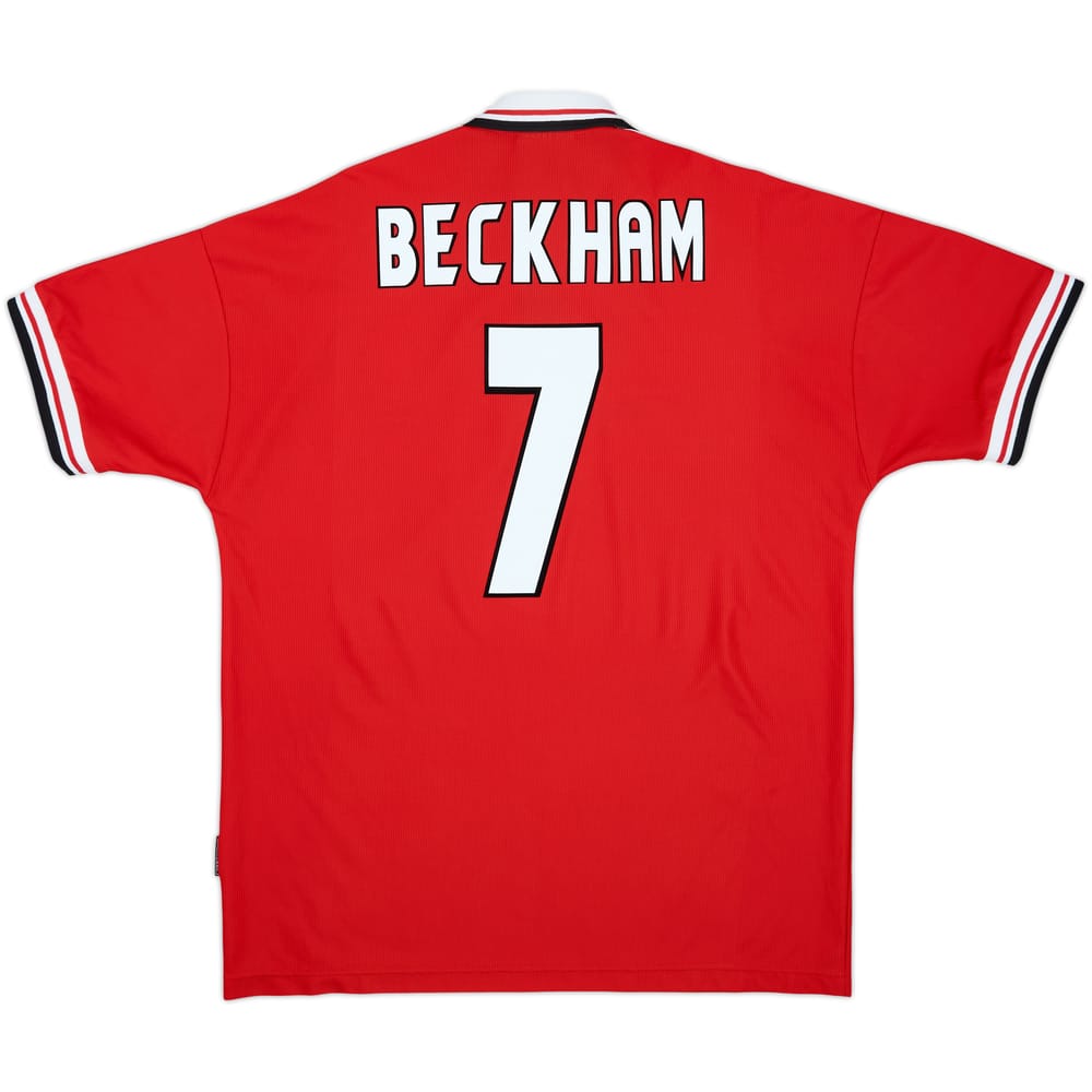 1998-00 Manchester United Home Shirt Beckham #7 - 8/10 - (XL)
