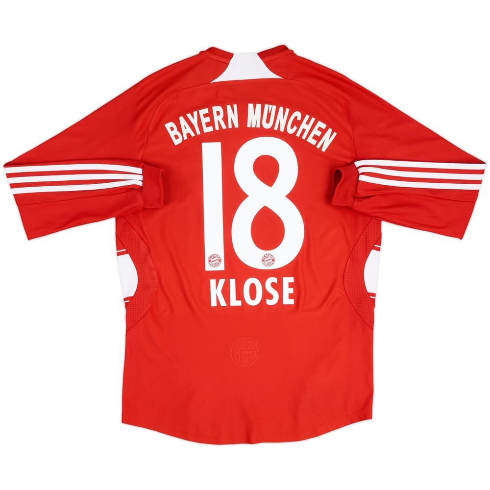 2007-08 Bayern Munich Home L/S Shirt Klose #18 - 7/10 - (S)