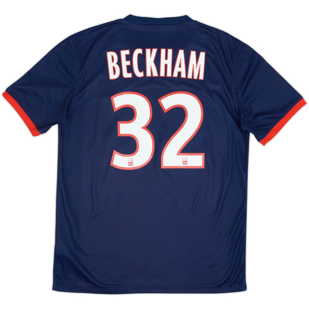2013-14 Paris Saint-Germain Home Shirt Beckham #32 - 8/10 - (M)