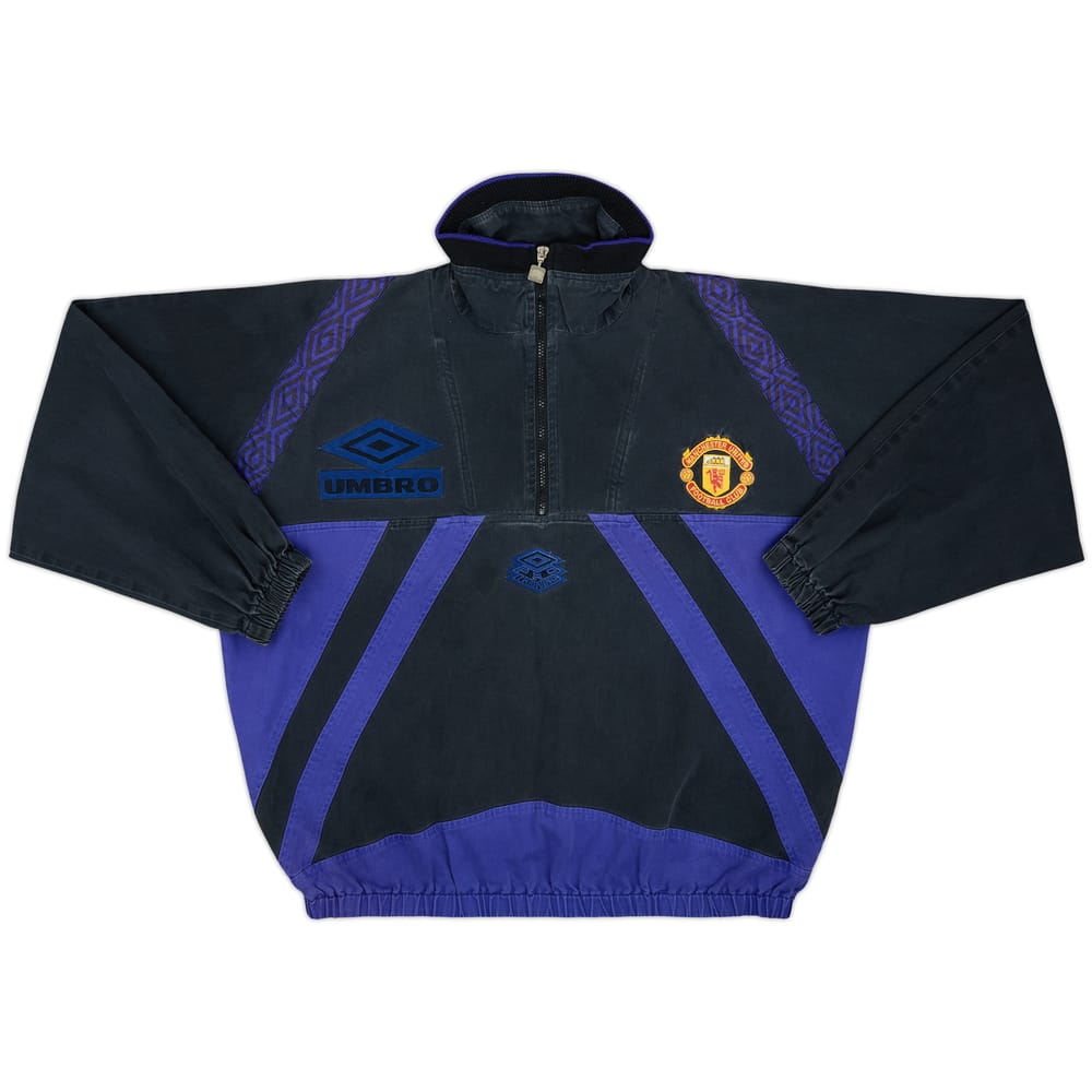 1996-97 Manchester United Umbro 1/4 Zip Drill Top - 6/10 - (XL)