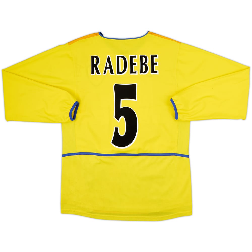 2002-03 Leeds United Away L/S Shirt Radebe #5 - 8/10 - (S)