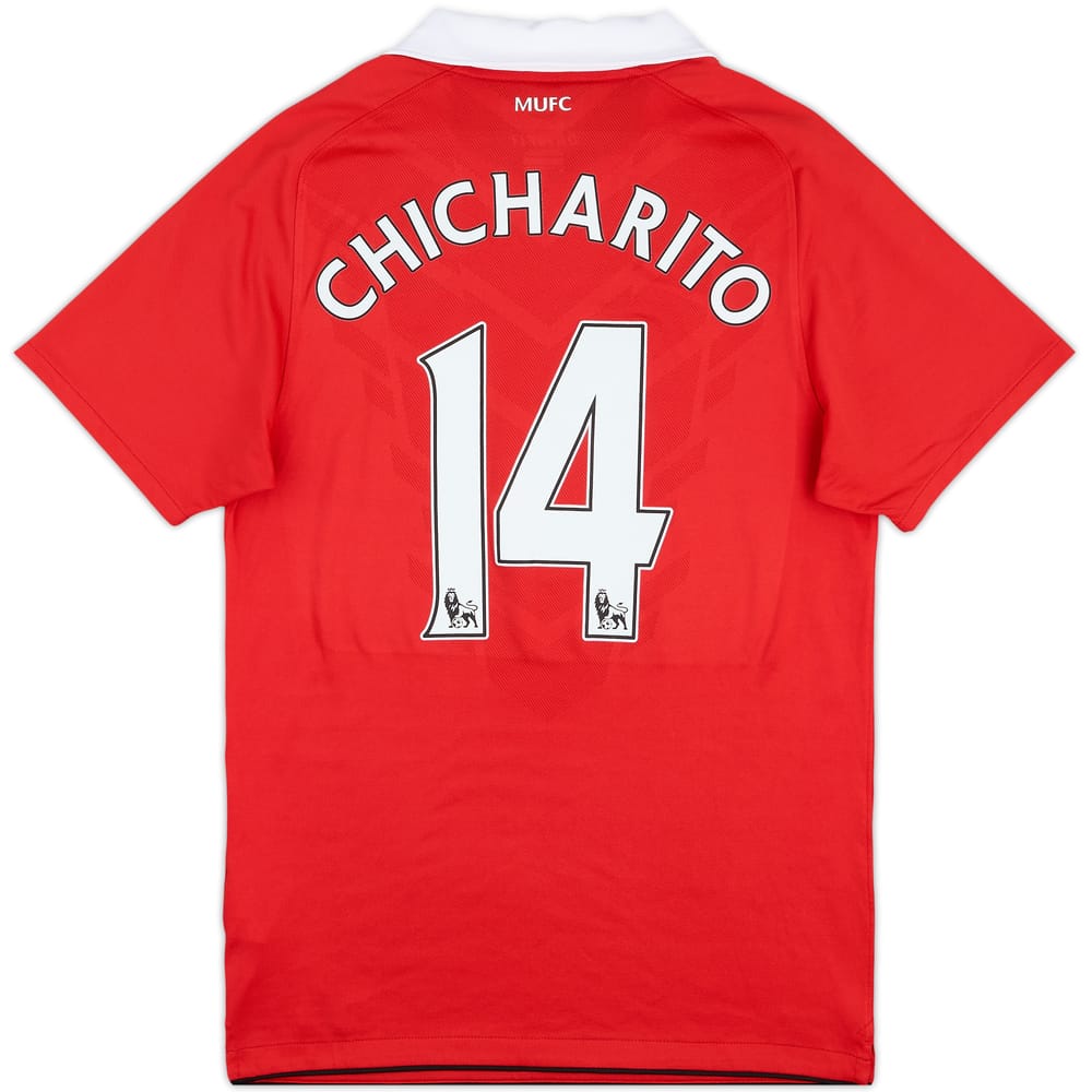 2010-11 Manchester United Home Shirt Chicharito #14 - 9/10 - (S)