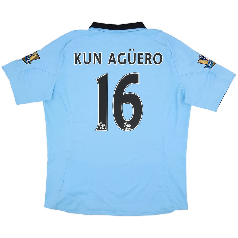 2012-13 Manchester City Home Shirt Kun Aguero #16 - 7/10 - (L)