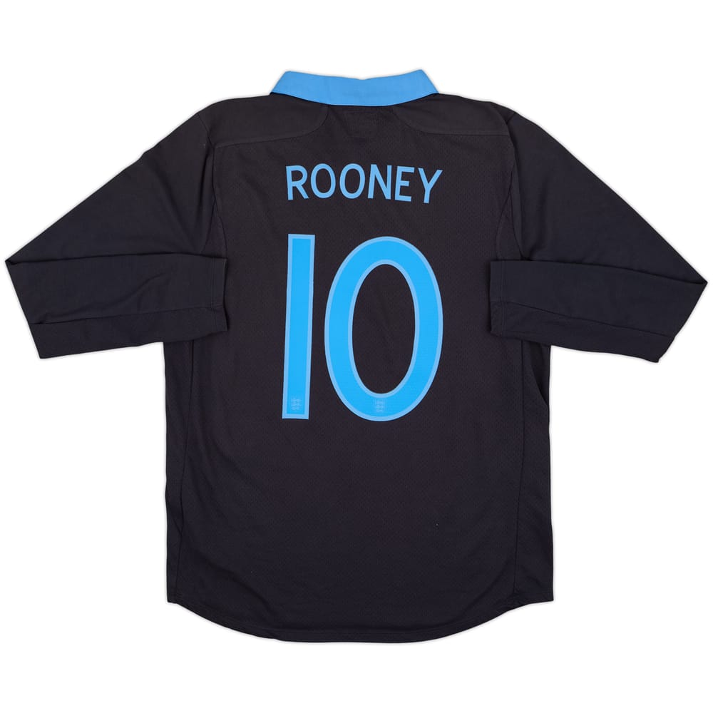 2011-12 England Away L/S Shirt Rooney #10 - 8/10 - (L)