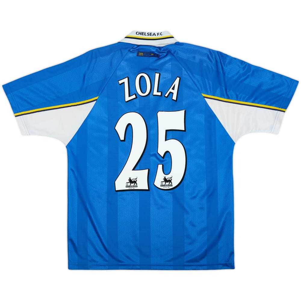 1997-99 Chelsea Home Shirt Zola #25 - 8/10 - (L)