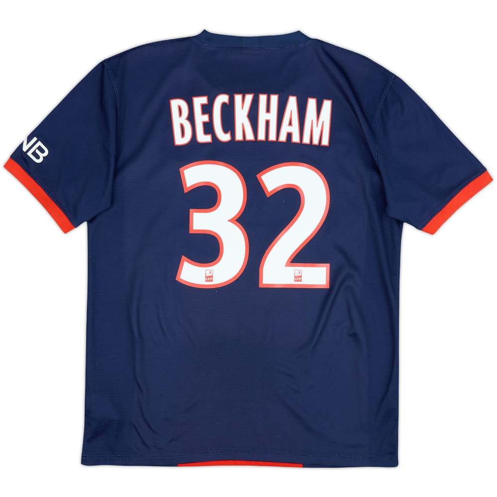 2013-14 Paris Saint-Germain Home Shirt Beckham #32 - 6/10 - (M)