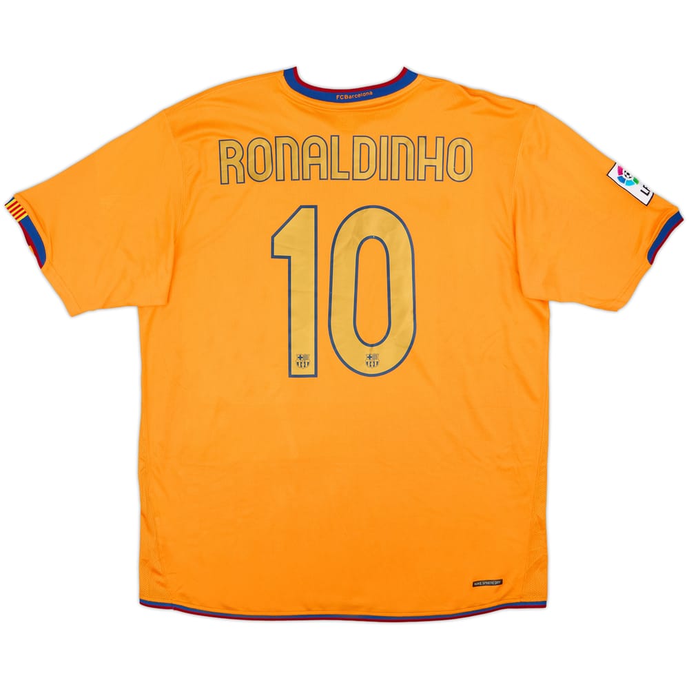2006-08 Barcelona Away Shirt Ronaldinho #10 - 6/10 - (XL)