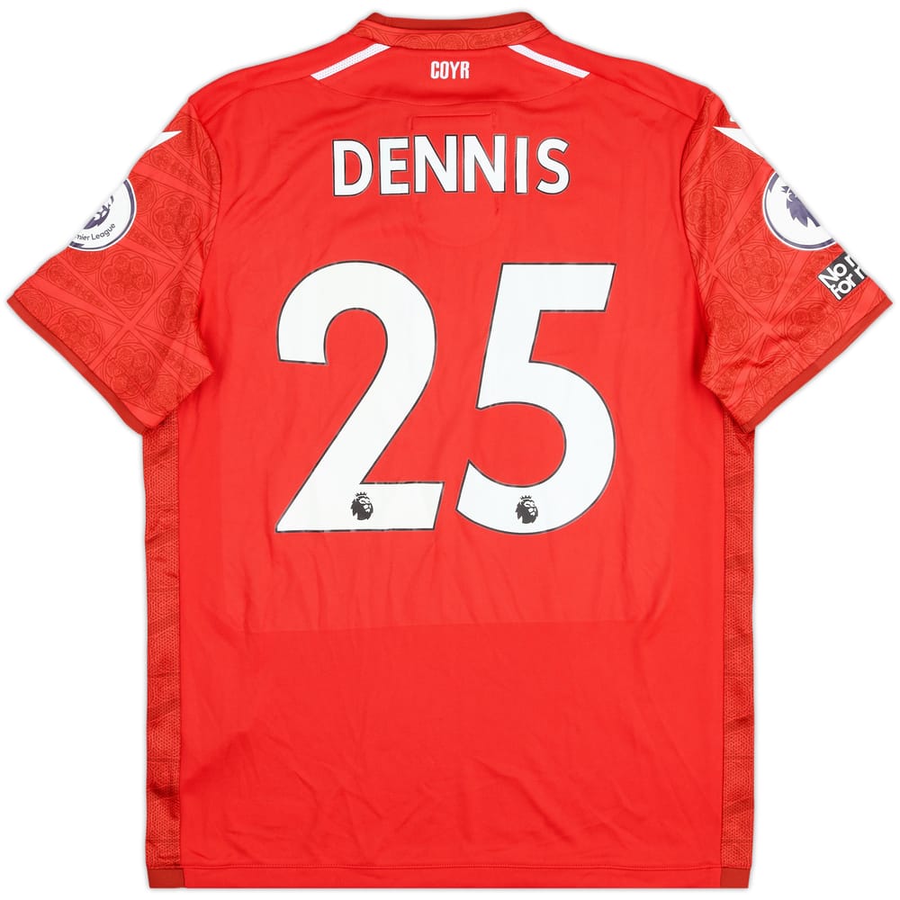 2022-23 Nottingham Forest Match Issue Home Shirt Dennis #25