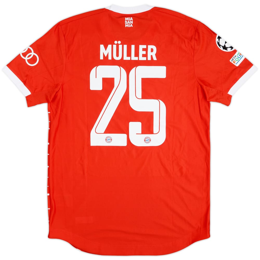 2022-23 Bayern Munich Match Issue Champions League Home Shirt Muller #25