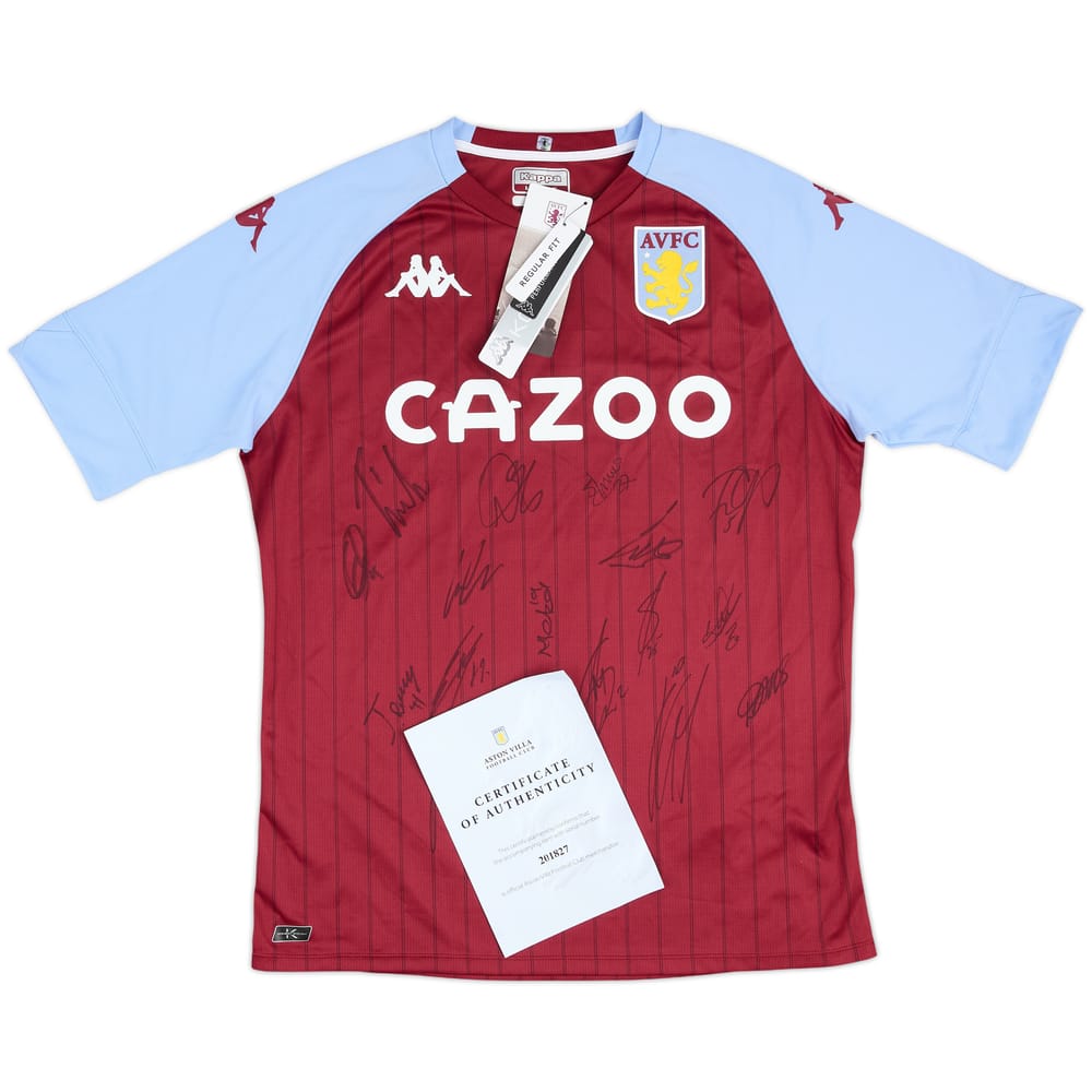 2020-21 Aston Villa Squad Signed Home Shirt (L)