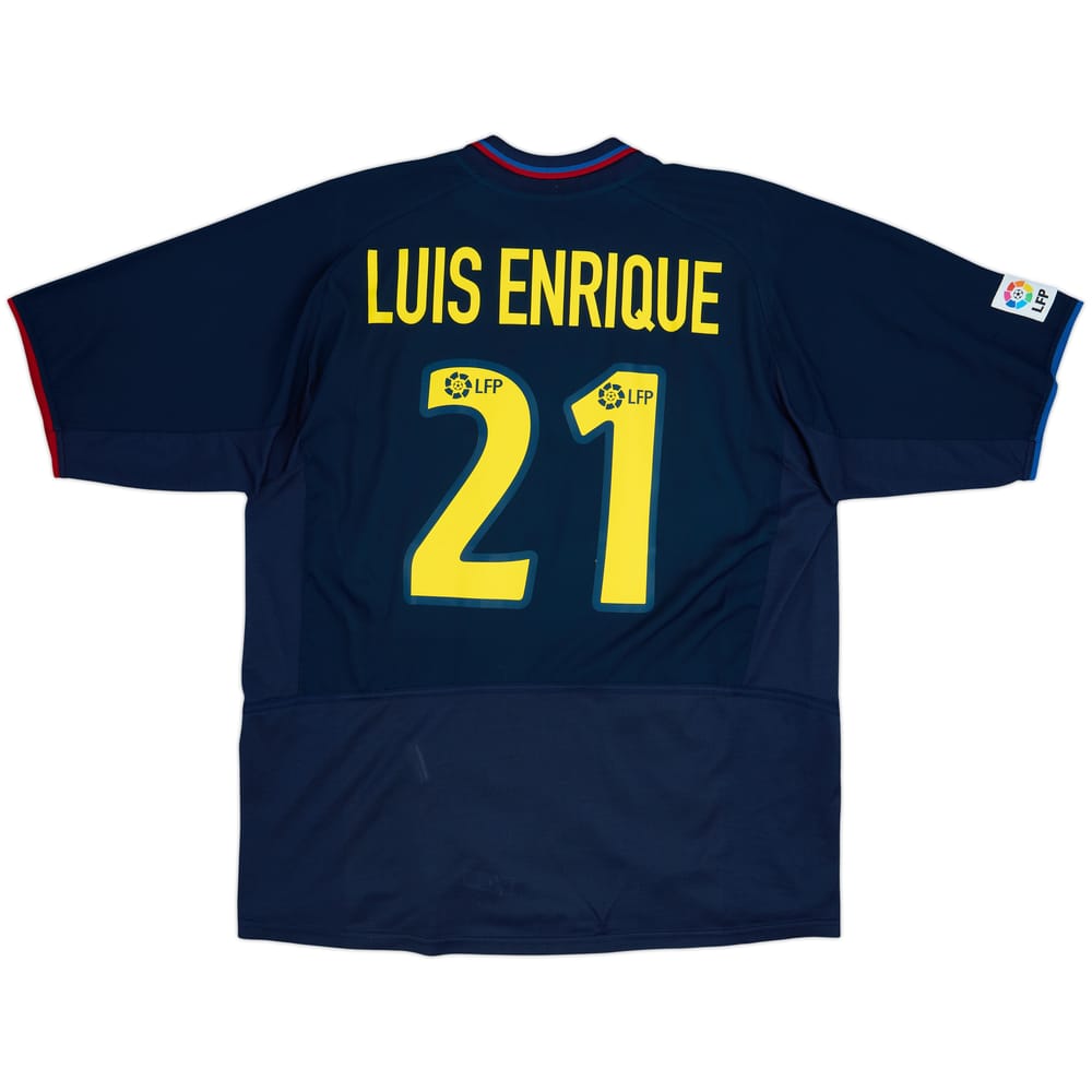 Camiseta de visitante del Barcelona 2002-03 Luis Enrique #21 - 9/10 - (XL)