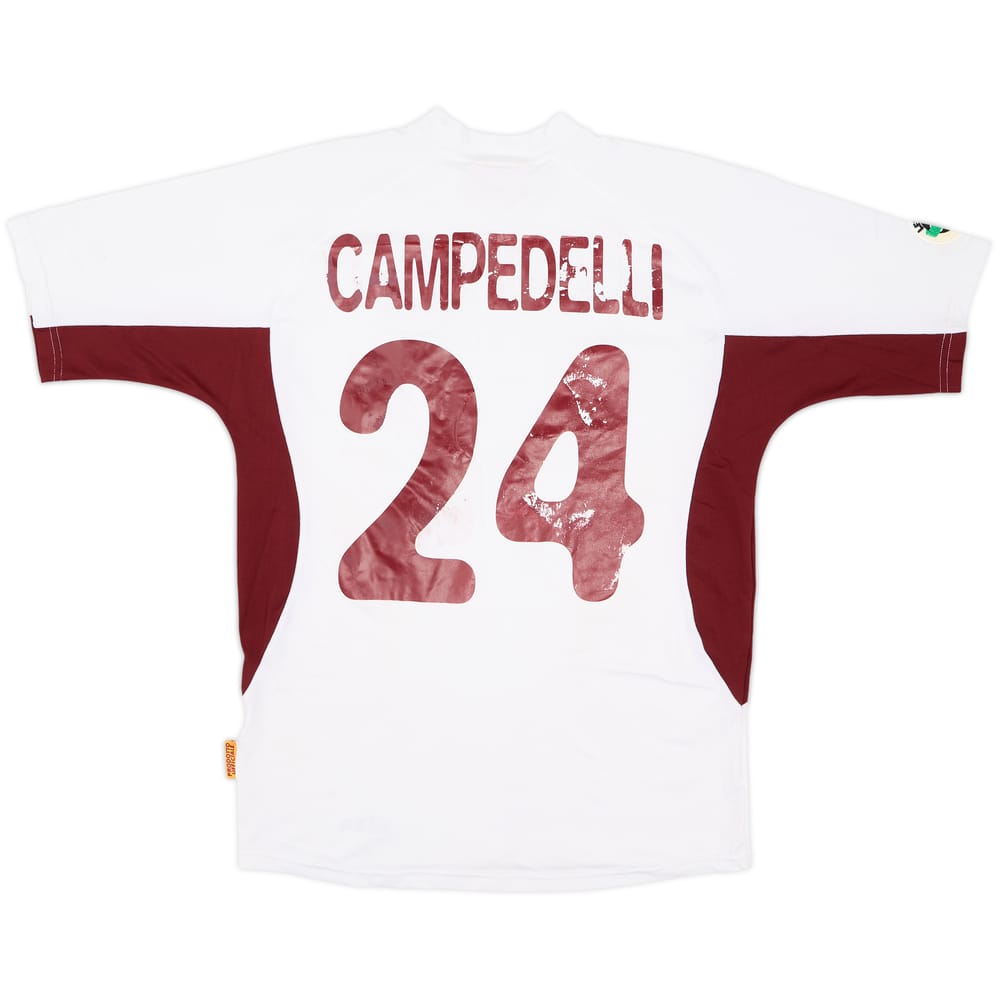2001-02 Salernitana Match Issue Away Shirt Campedelli #24
