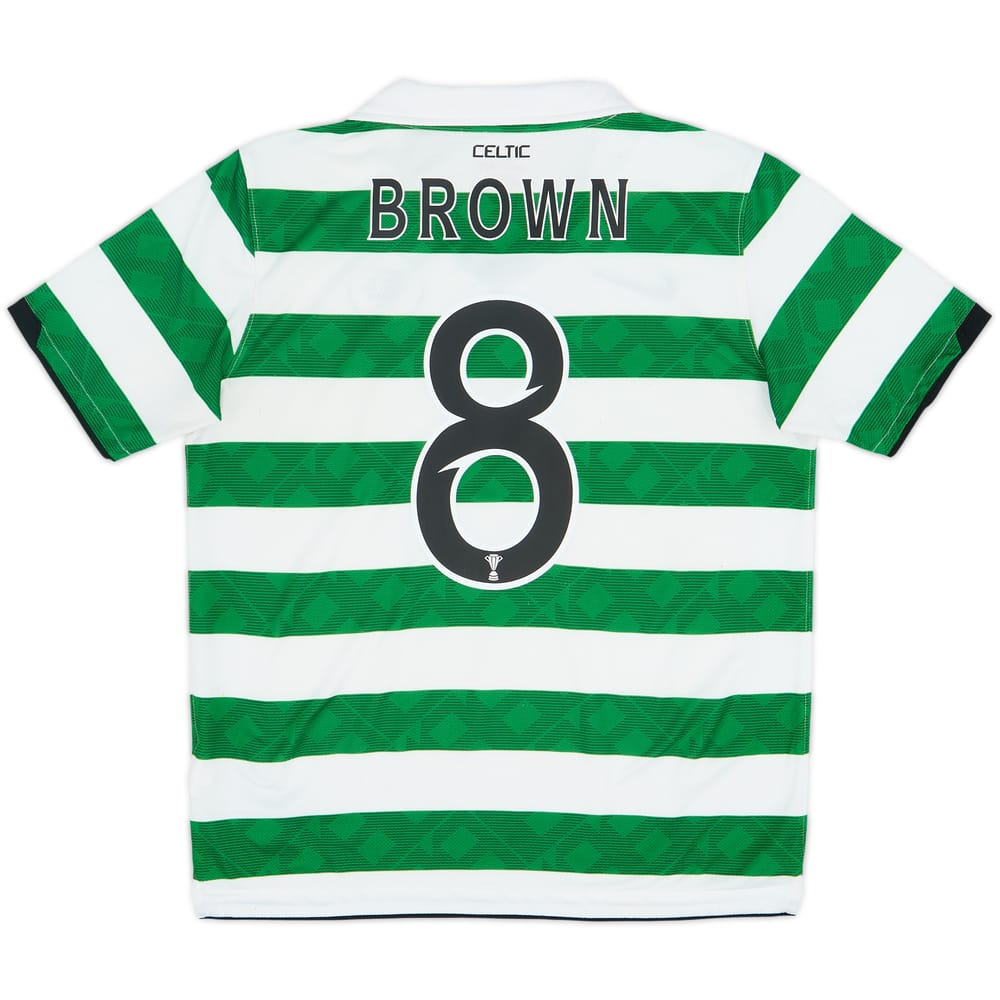 2010-12 Celtic Home Shirt Brown #8 - 7/10 - (XL.Boys)