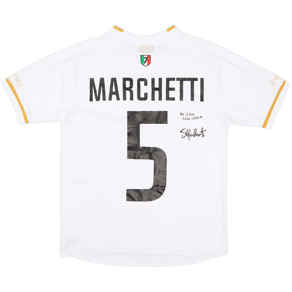 2024-25 Pro Vercelli Signed Home Shirt Marchetti #5 - 7/10 - (M)