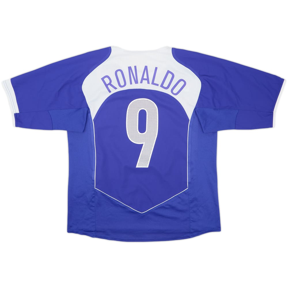 Camiseta de visitante de Brasil 2004-06 Ronaldo #9 - 8/10 - (L)