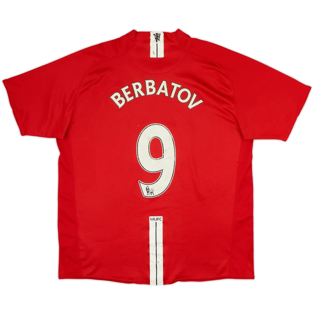2007-09 Manchester United Home Shirt Berbatov #9 - 5/10 - (XL)