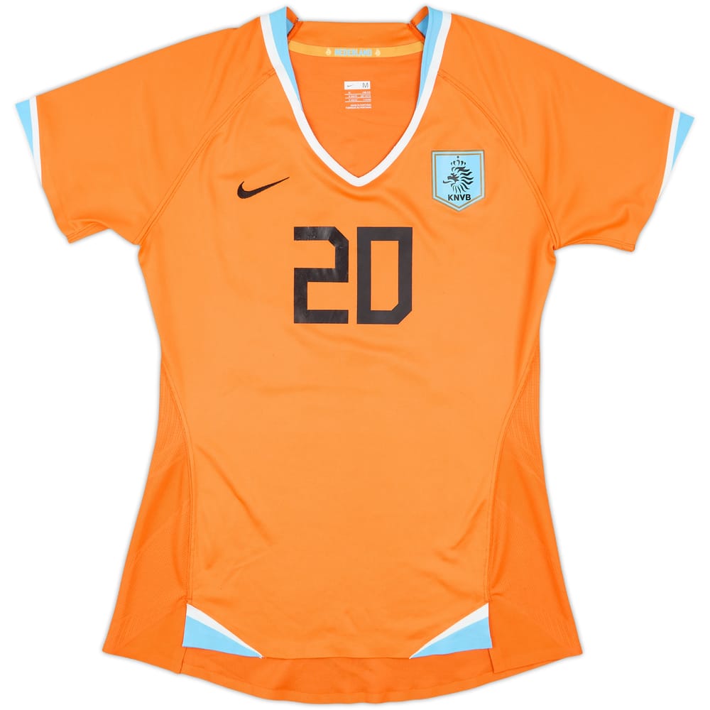 2009 Netherlands Women Match Issue Home Shirt #20