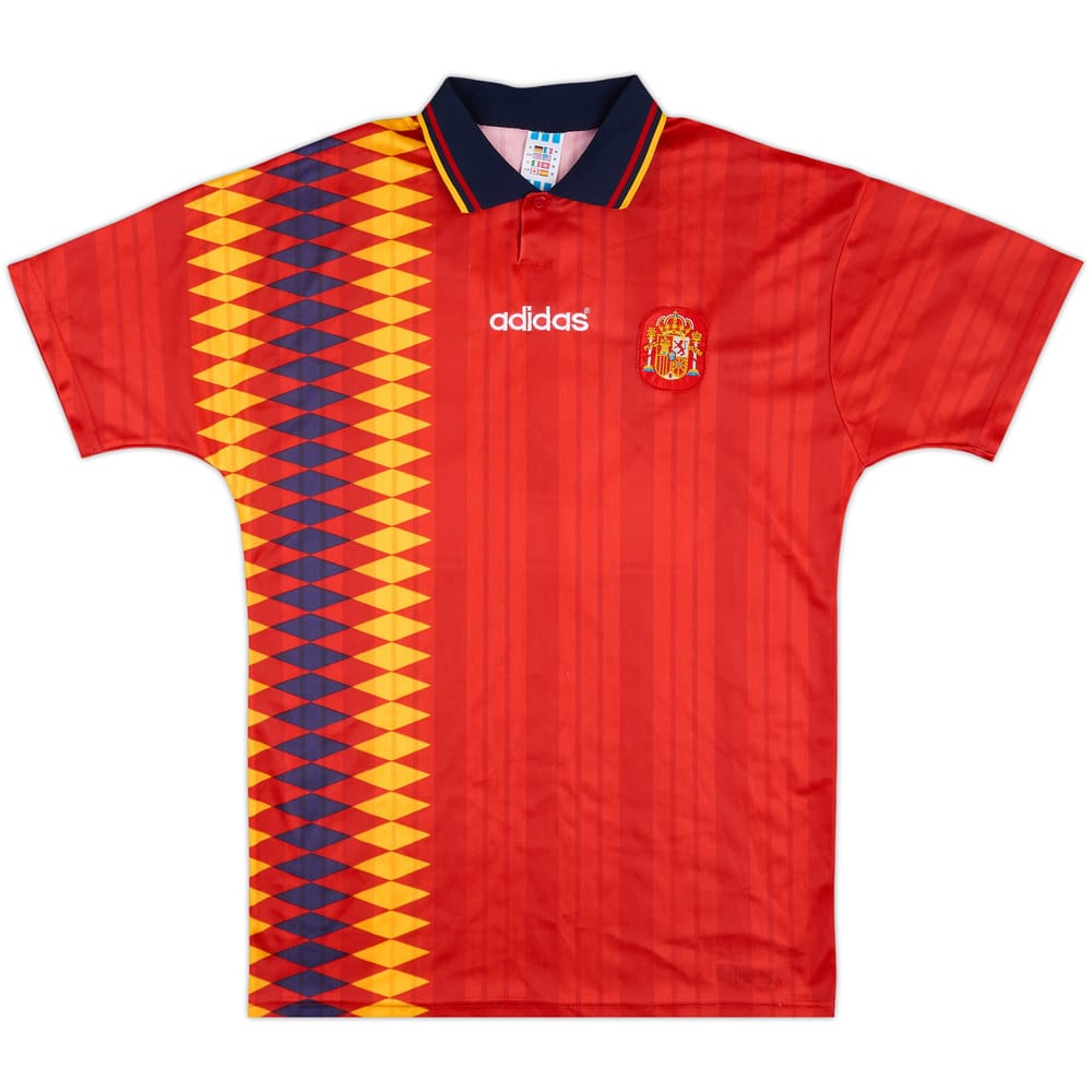 1994-96 Spain Youth Match Issue Home Shirt #21