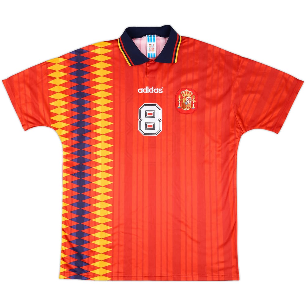 1994 Spain Match Issue Home Shirt #8 (Caminero)