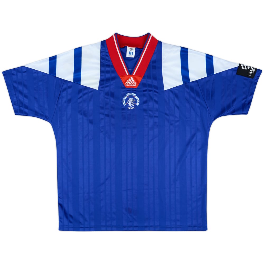 1992-93 Rangers Match Issue Champions League Home Shirt #3