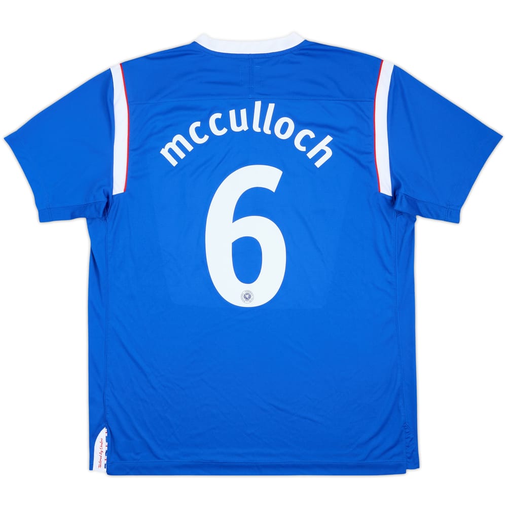2011-12 Rangers Match Issue European Home Shirt McCulloch #6