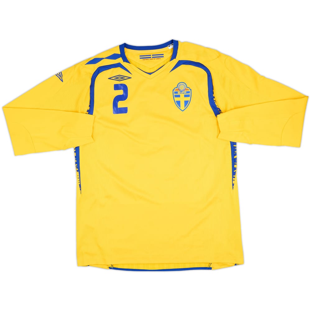 2008-09 Sweden Match Issue Home L/S Shirt #2