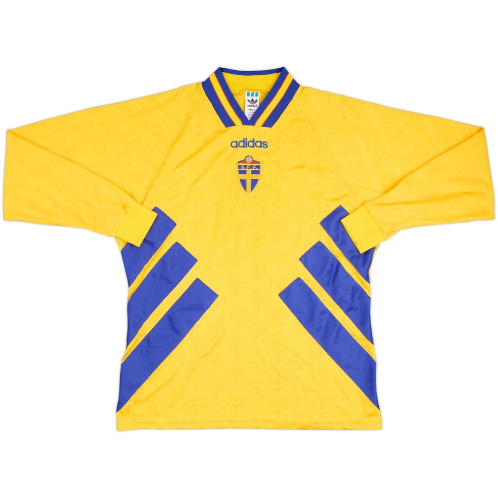 1994-96 Sweden Match Issue Home L/S Shirt #5 (Zetterberg)