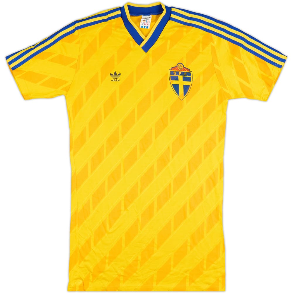 1990 Sweden Match Issue Home Shirt #14 (Johansson)