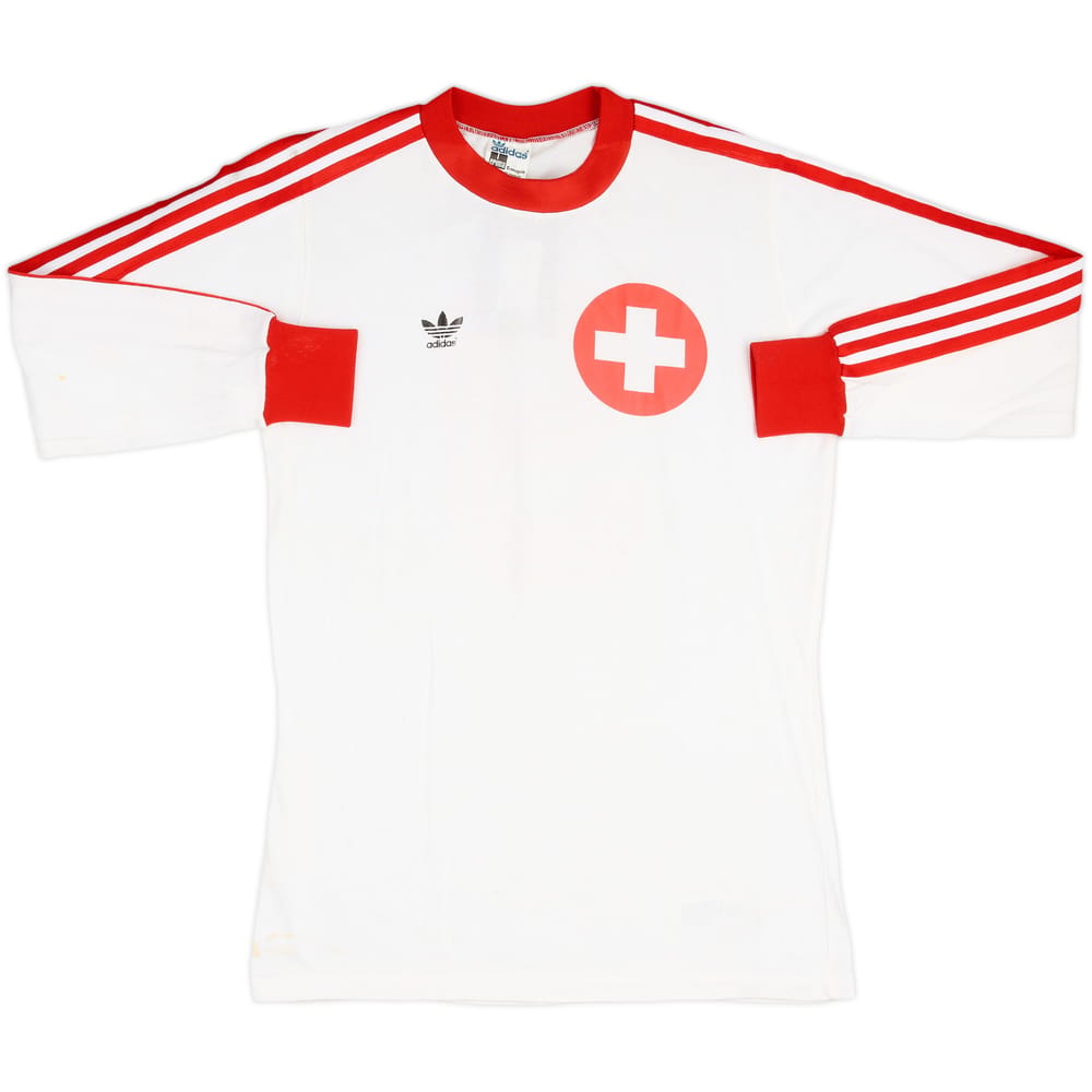 1976 Switzerland U-21 Match Issue Home L/S Shirt #9
