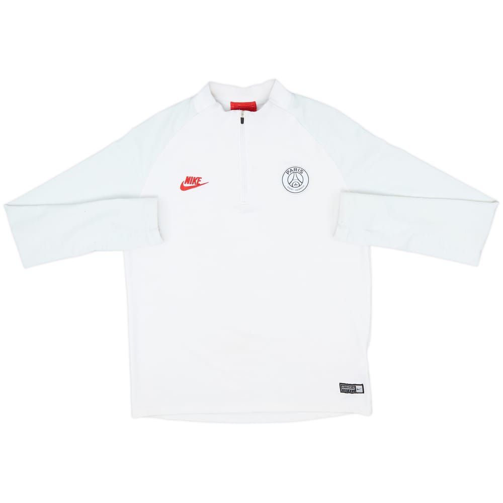 2019-20 Paris Saint-Germain Nike Vaporknit 1/4 Zip Drill Top - 8/10 - (XL.Boys)