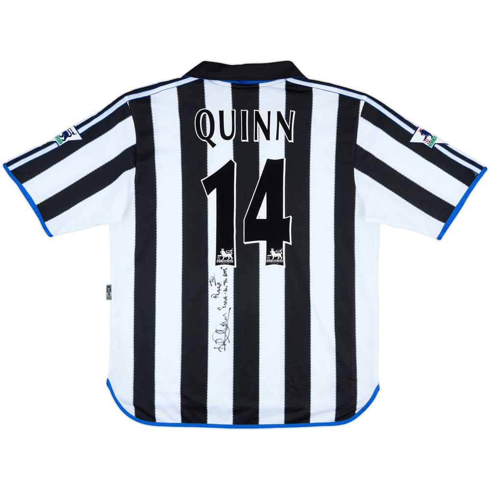 2000-01 Newcastle Signed Home Shirt Quinn #14