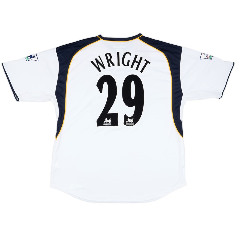 2001-02 Liverpool Match Issue Away Shirt Wright #29