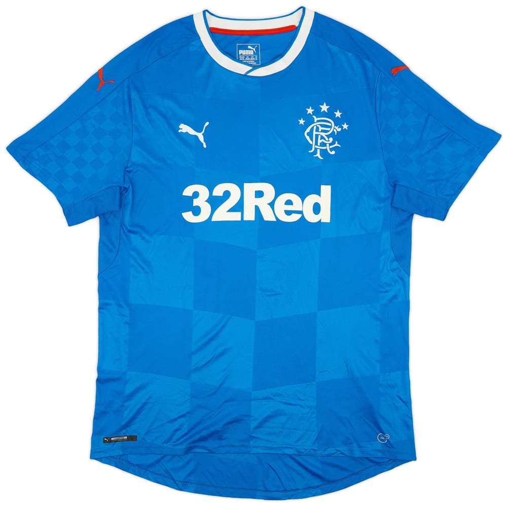 2016-18 Rangers Home Shirt - 8/10 - (XL)