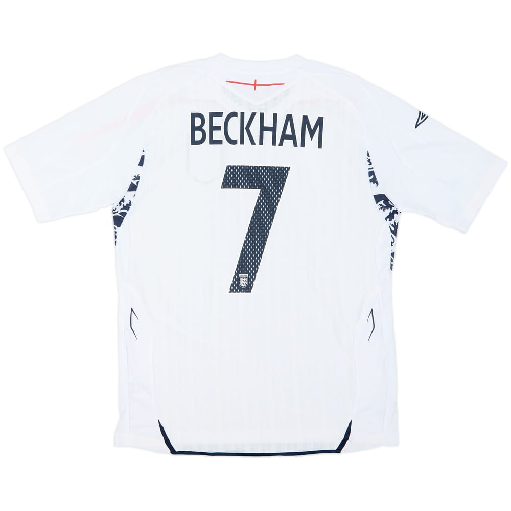 2007-09 England Home Shirt Beckham #7 (XL)