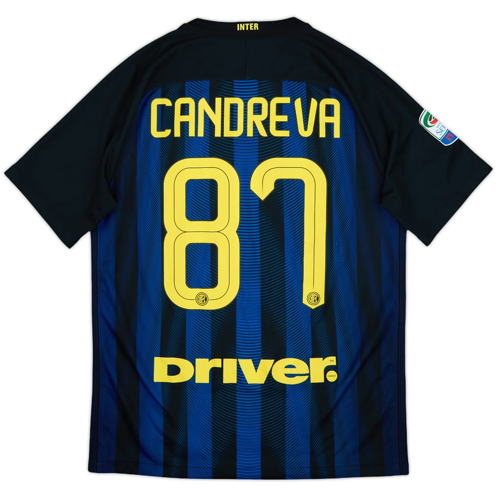 2016-17 Inter Milan Home Shirt Candreva #87 - 7/10 - (M)