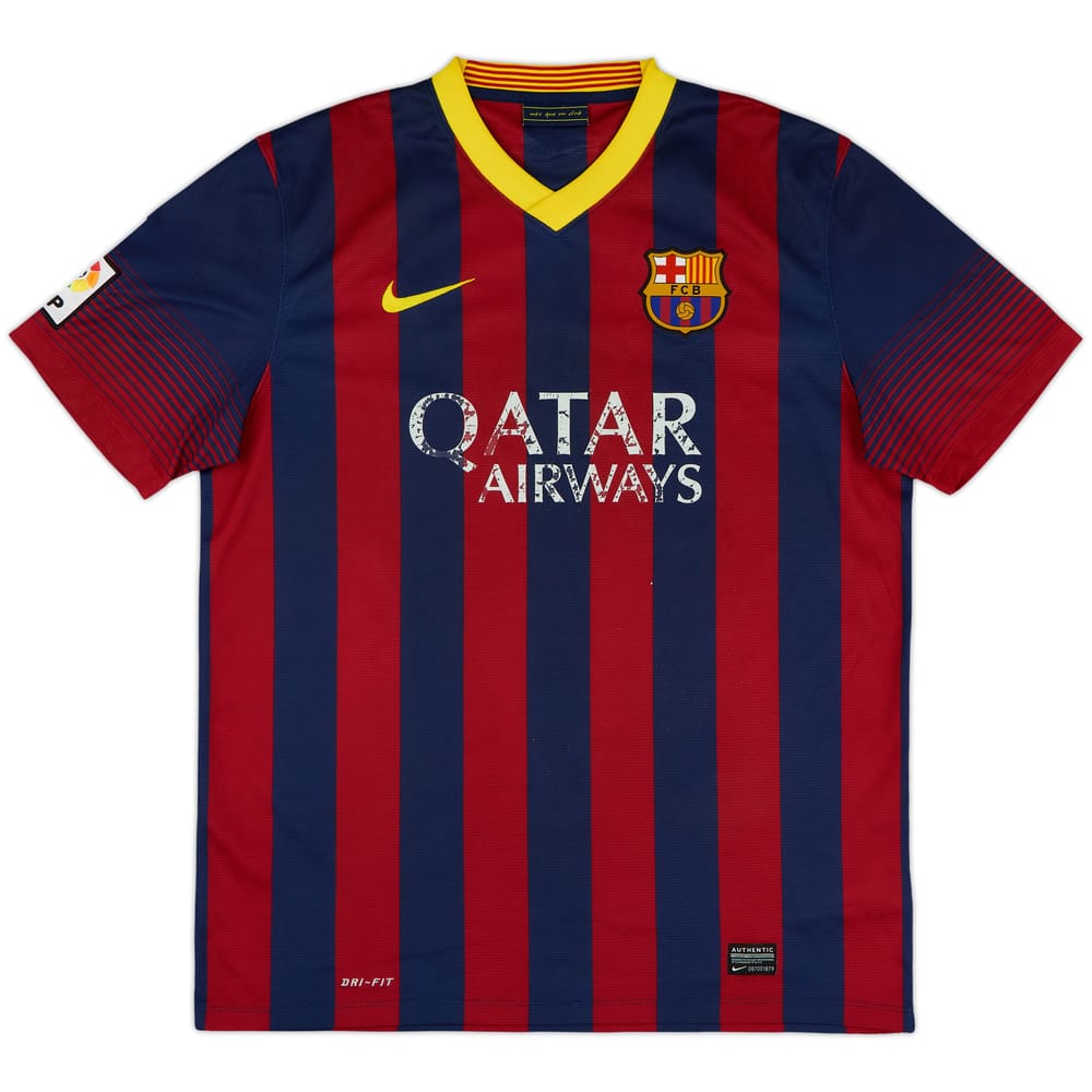 2013-14 Barcelona Home Shirt - 4/10 - (L)