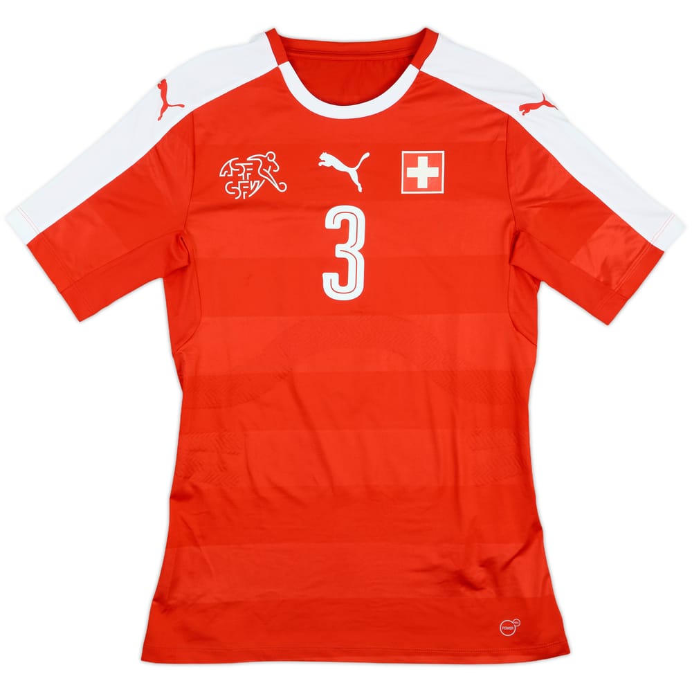 2016-17 Switzerland Match Issue Home Shirt #3