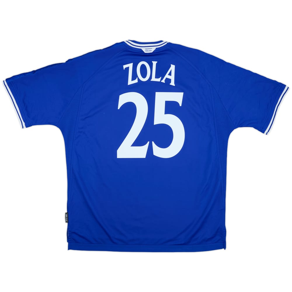 1999-01 Chelsea Home Shirt Zola #25 - 8/10 - (XXL)
