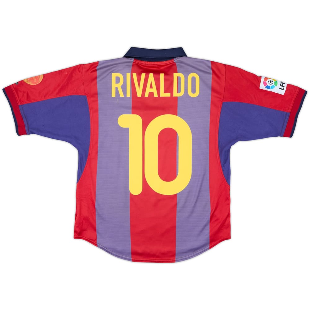 2000-01 Barcelona Home Shirt Rivaldo #10 - 5/10 - (S)